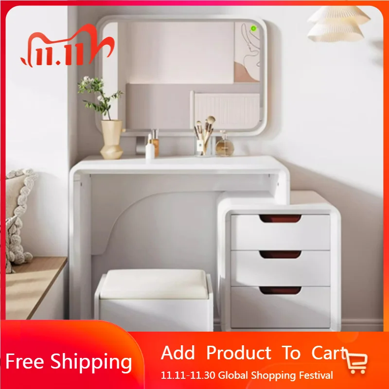 

Зеркальный стул, туалетный столик для спальни, белый макияж, европейская косметика, туалетный столик, женский дешевый столик Mesa De Maquillaje, модная мебель