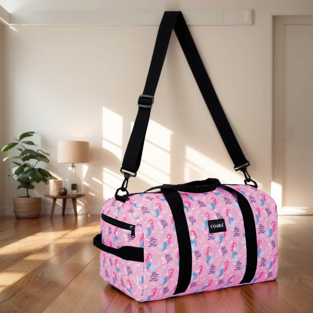 Sac de sport imprimé sirène pour filles, petit sac de sport, sac fourre-tout de voyage de week-end de nuit