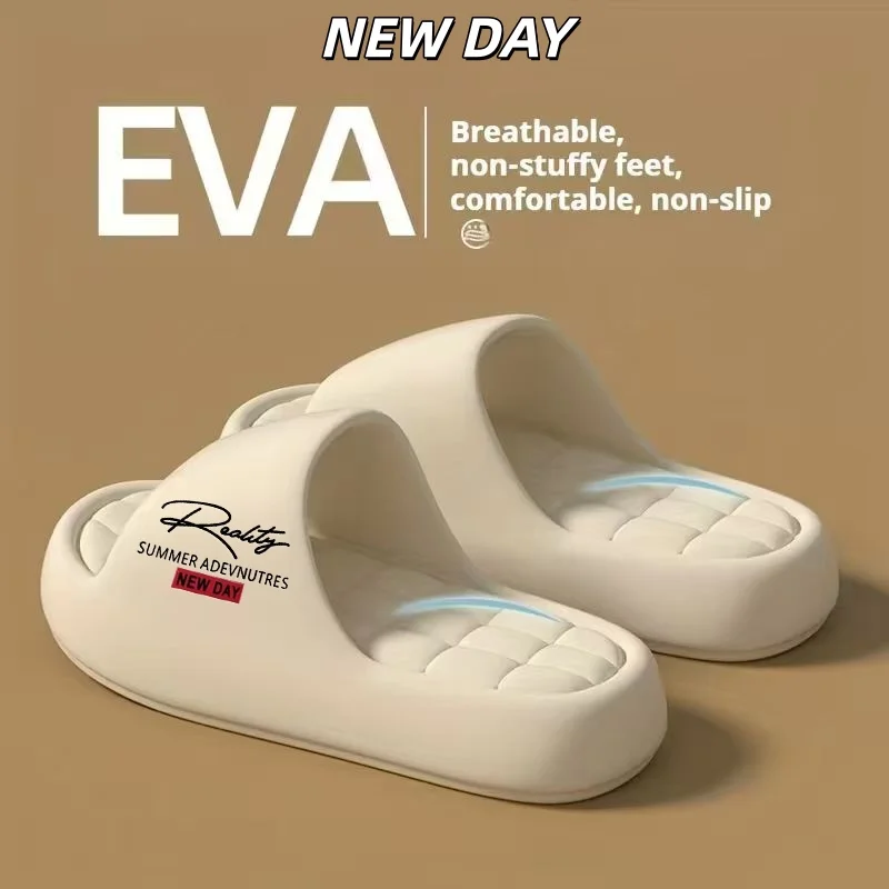 High Elastic Air-sensitive Thick-soled Slippers for Summer Wear, Soft-soled Non-slip Sandals Are Unisex for Home Bathing