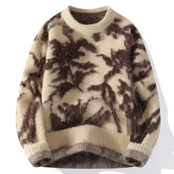 Pull de Noël en vison de luxe pour hommes, pull de Noël haut de gamme, doux, chaud, design de mode, nouveauté, automne, hiver, 2024