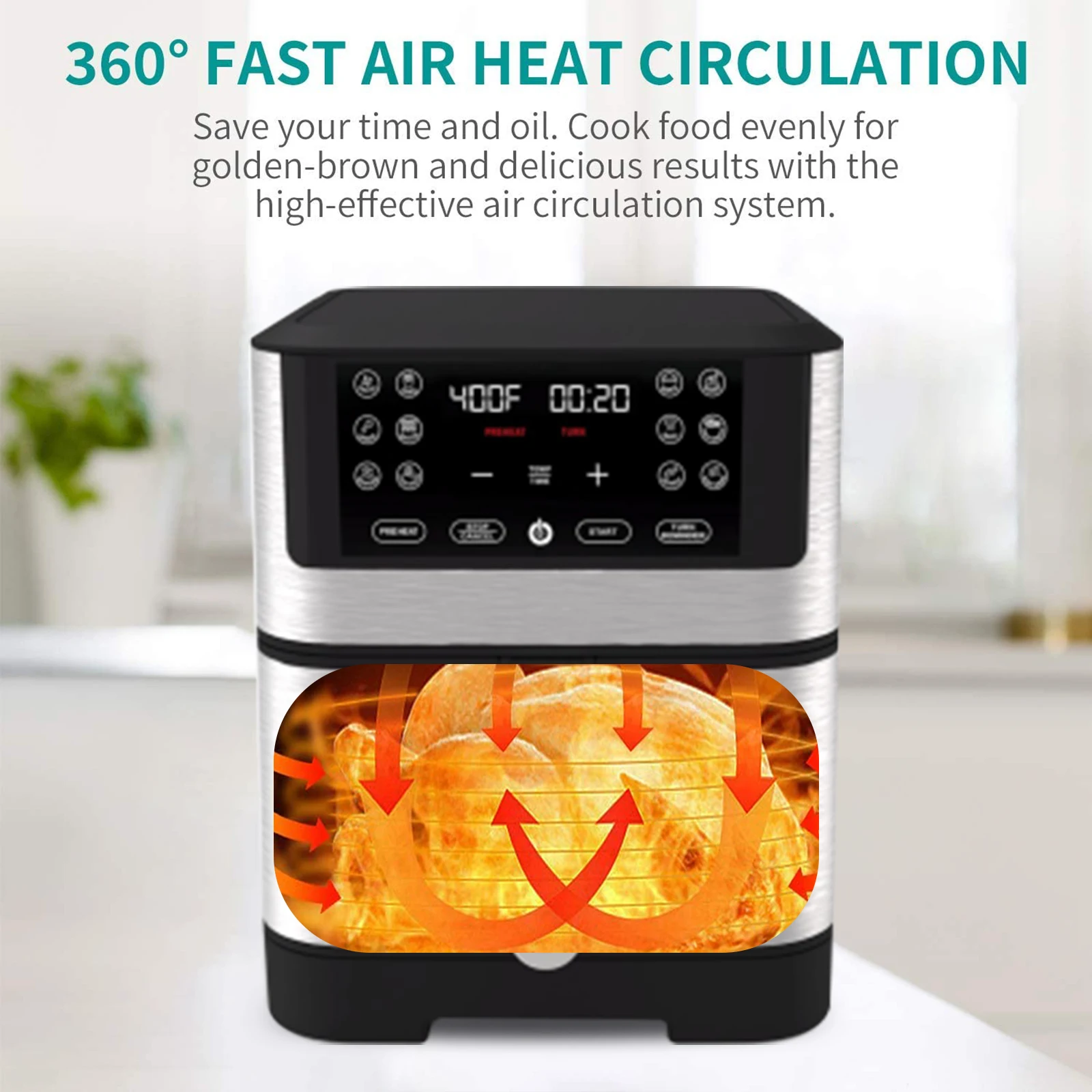 5 L Commercial Machine Air Oven Fryer Digital Electric Digital Oven Restaurant Commercial Air Fryer