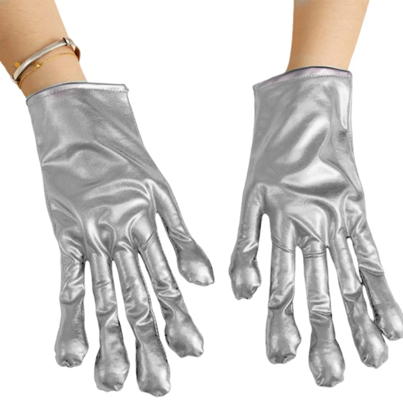 Halloween Alien Cosplay Gloves for Adult UFO Theme Alien Character Costume Gloves Masquerades Stage Performances Gloves