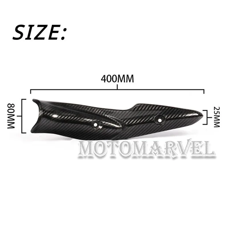 Fit For Kawasaki Z900 Motorcycle Exhaust Middle Link Pipe Carbon Fiber Heat Shield Premium Cover Guard Anti-Scalding Shell