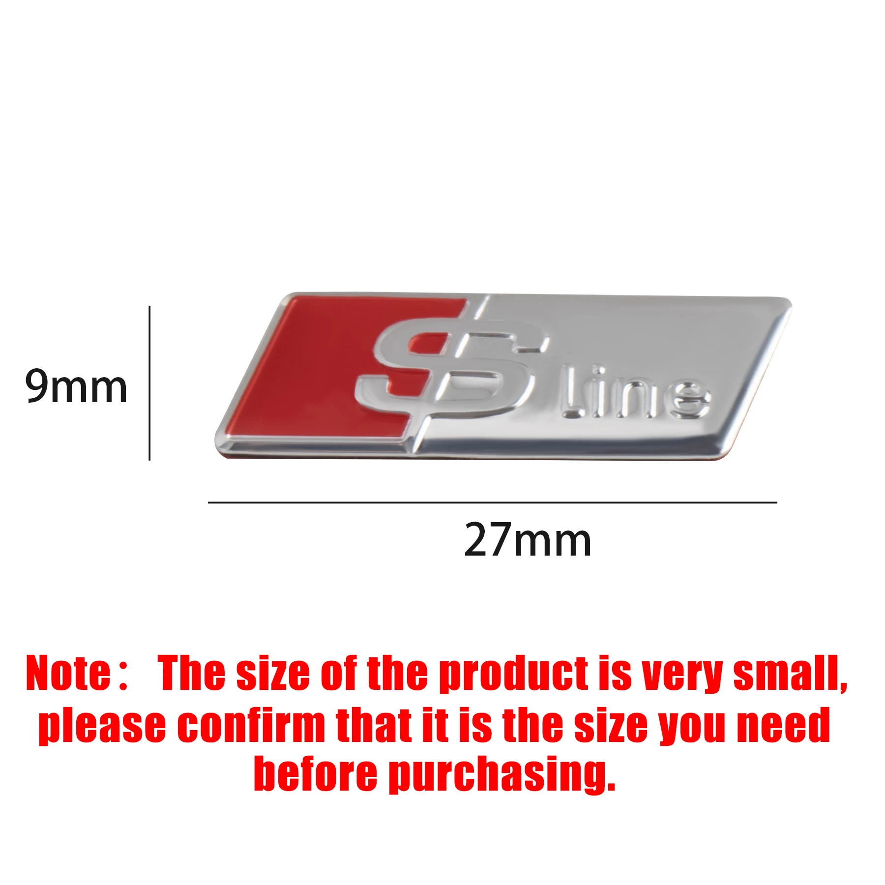 3D Aluminum SLINE RS Badge Car Steering Wheel Sticker Auto Interior Emblem Decoration Accessories for Audi A3 A4 A5 A6 A7 Q8 Q5