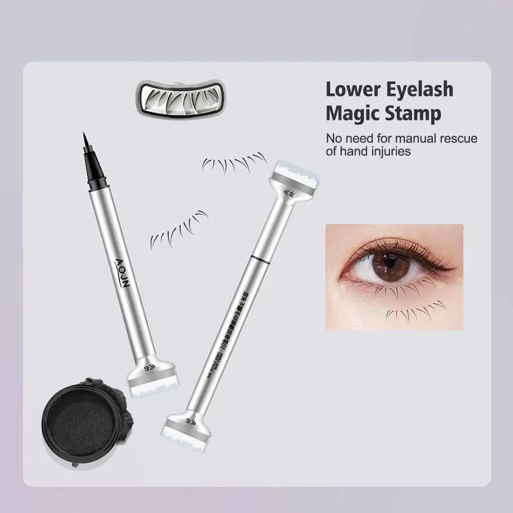 2 In 1 Double-ended Lower Eyelash Stamp With Eyeliner DIY Waterproof Eye Liner Seal Cosmetics For Beginner Korean Makeup To D0Z0