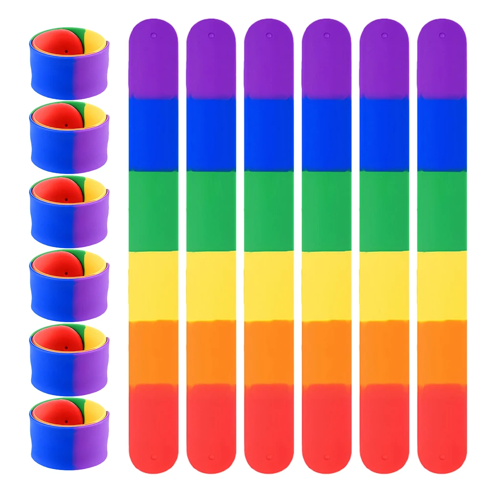 12 Pcs Pop Circle Bracelet Concert Accessories Happy Birthday Silicone Silica Gel Carnival Party Favor