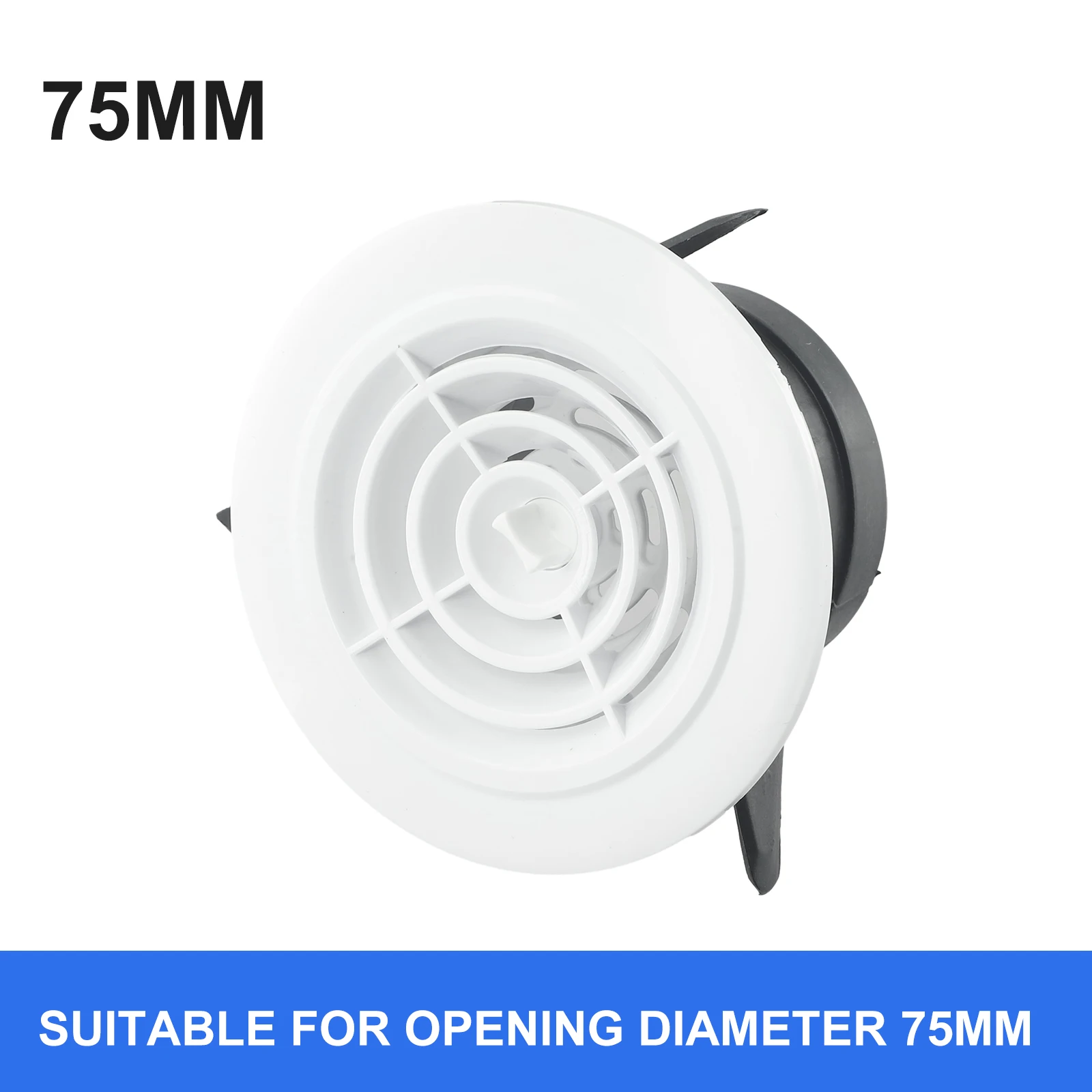 75-200mm Round Adjustable Wall Interior Vent ABS Ventilation Grille Vent Cover Air Circulation Extract Valve Grille Round Shape
