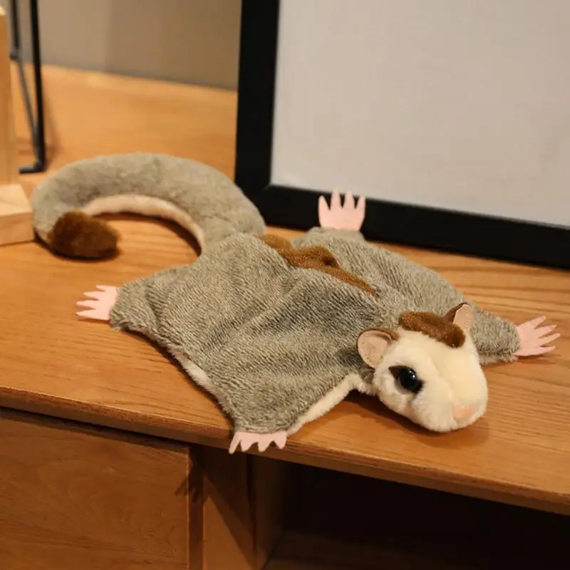 봉제 동물 귀여운 어린이 박제 동물 자석과 비행 다람쥐 봉제 인형 현실적인 귀여워 진정 동반자 장난감
