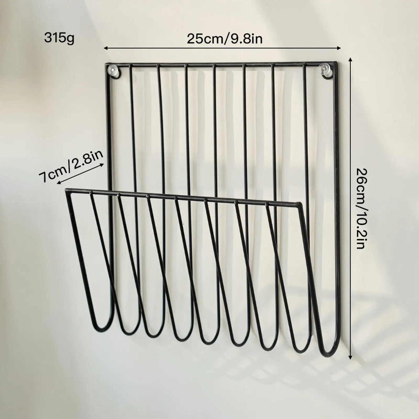 Magazine Rack Multifunctional Home Office School Wall Mount File Holder Storage for Folders Documents Letters Brochures Papers