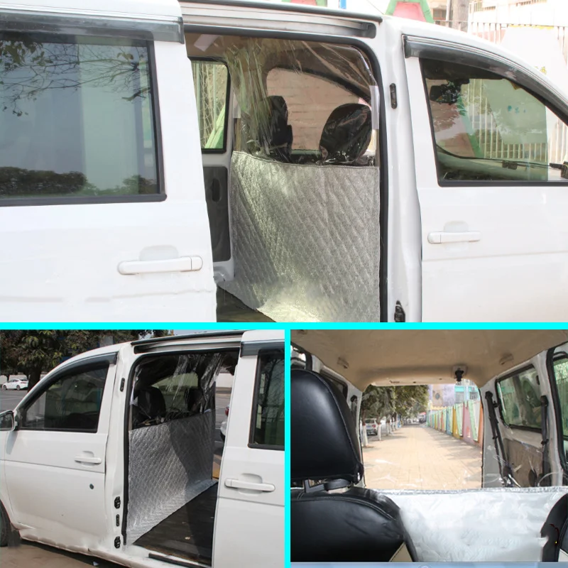 For Ford Transit Custom Cab Divider Heat Insulation Curtain Kits With Zipper Highroof Camper Van Motorhome Caravan Car Curtains