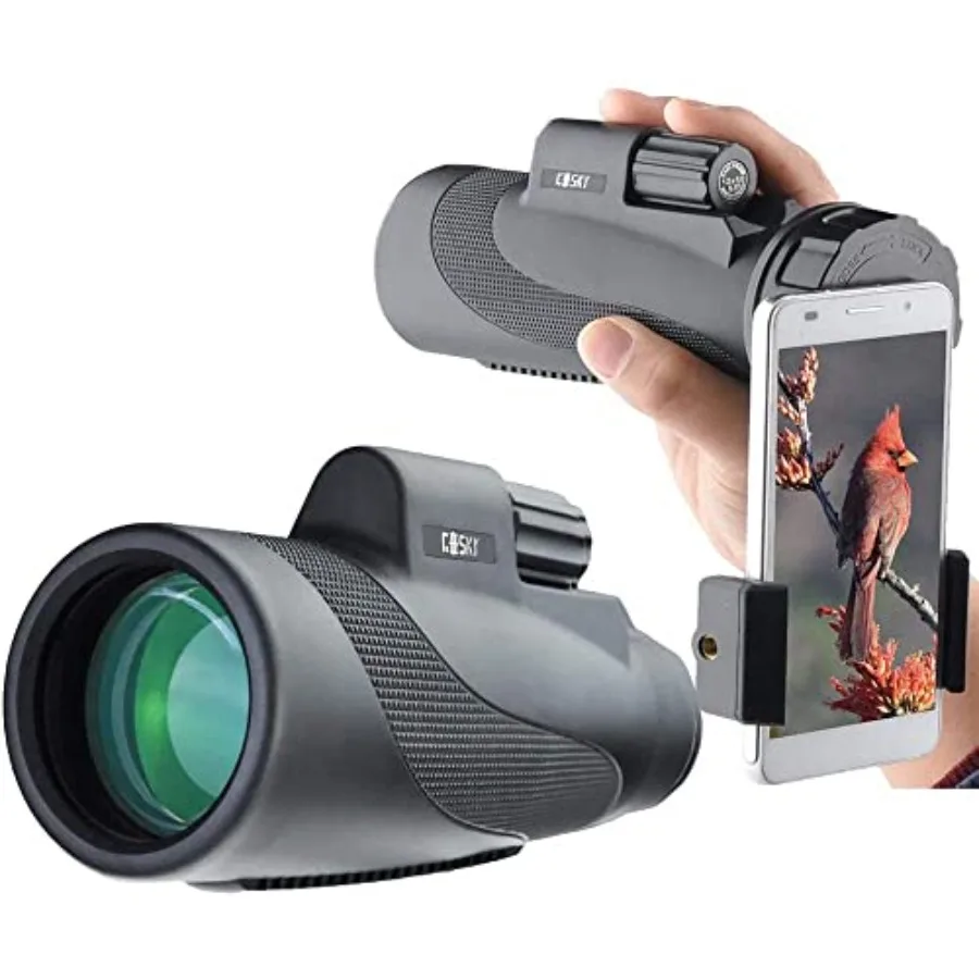 

Titan 12X50 Mocular Telescope with Smartphone Holder - Waterproof Fog-Proof Shockproof Scope BAK-4 Prism FMC for Bird Watching