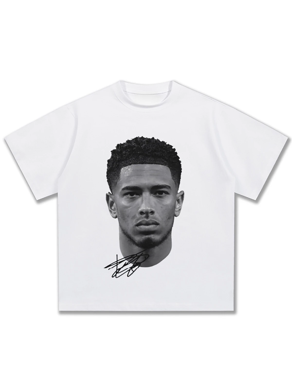 Fußball Bellingham Figur Bedrucktes T-Shirt Herren Damen Kurzarm Baumwoll-T-Shirt Herren-T-Shirts 2026 Sommer Neue Herrenbekleidung – Detail 6