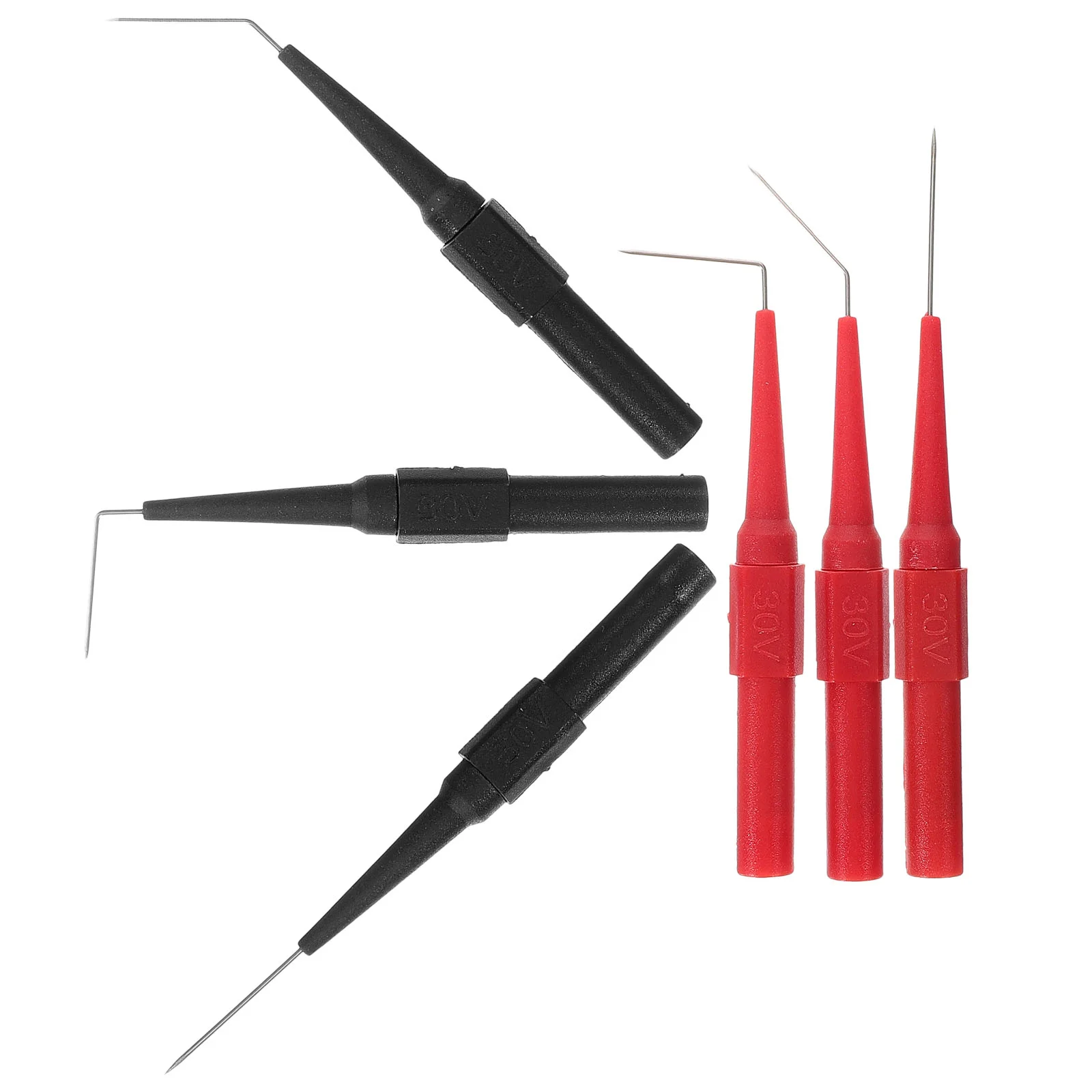 6 Pcs Test Probe Tips Piercing Needle Probes Multimeter Needles Pin Car Puncture Lead Leads