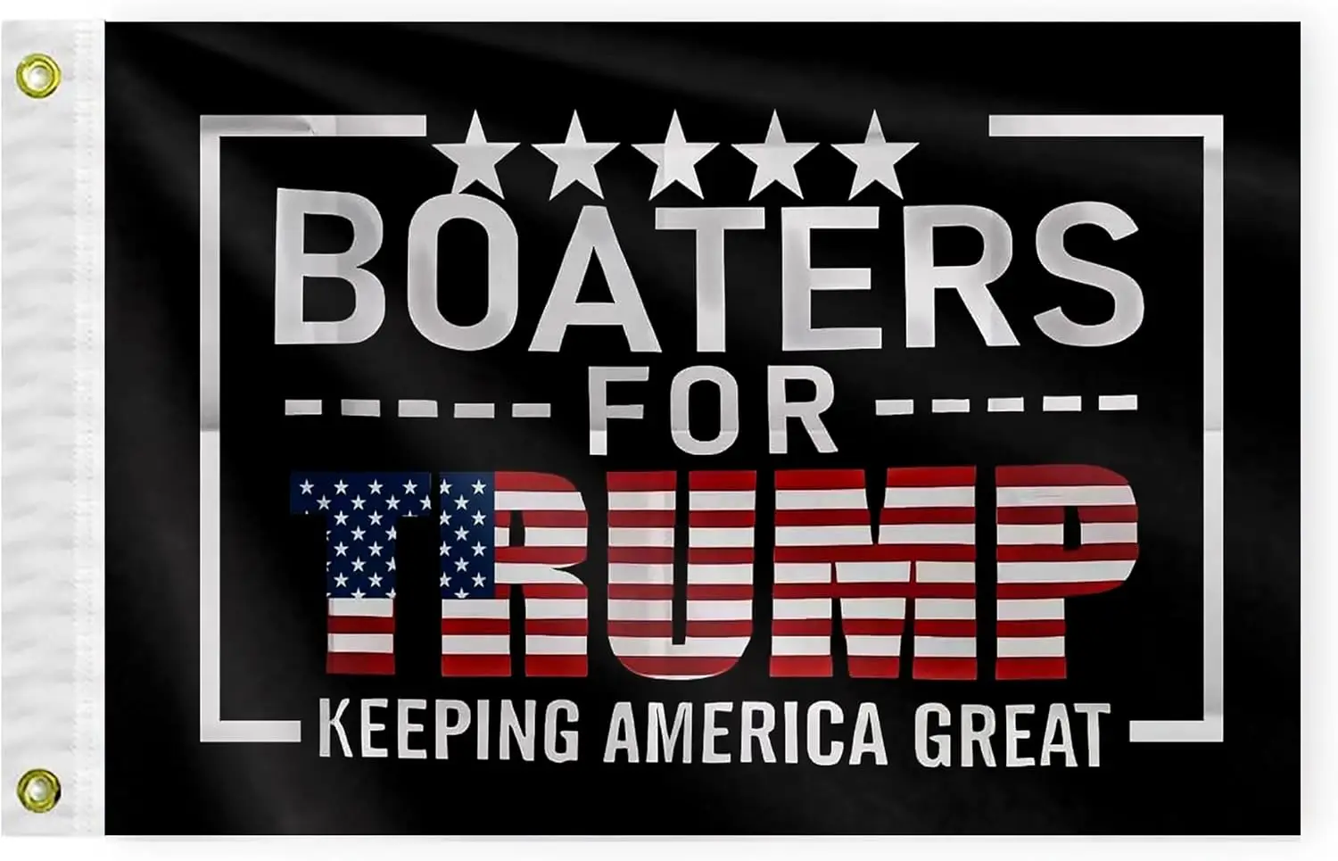 for Trump Boat Marine Flag 12x18 Inches Double Sided 3Ply Small Trump 2024 Boat ATV Flag President Election Supporter Fans Patri