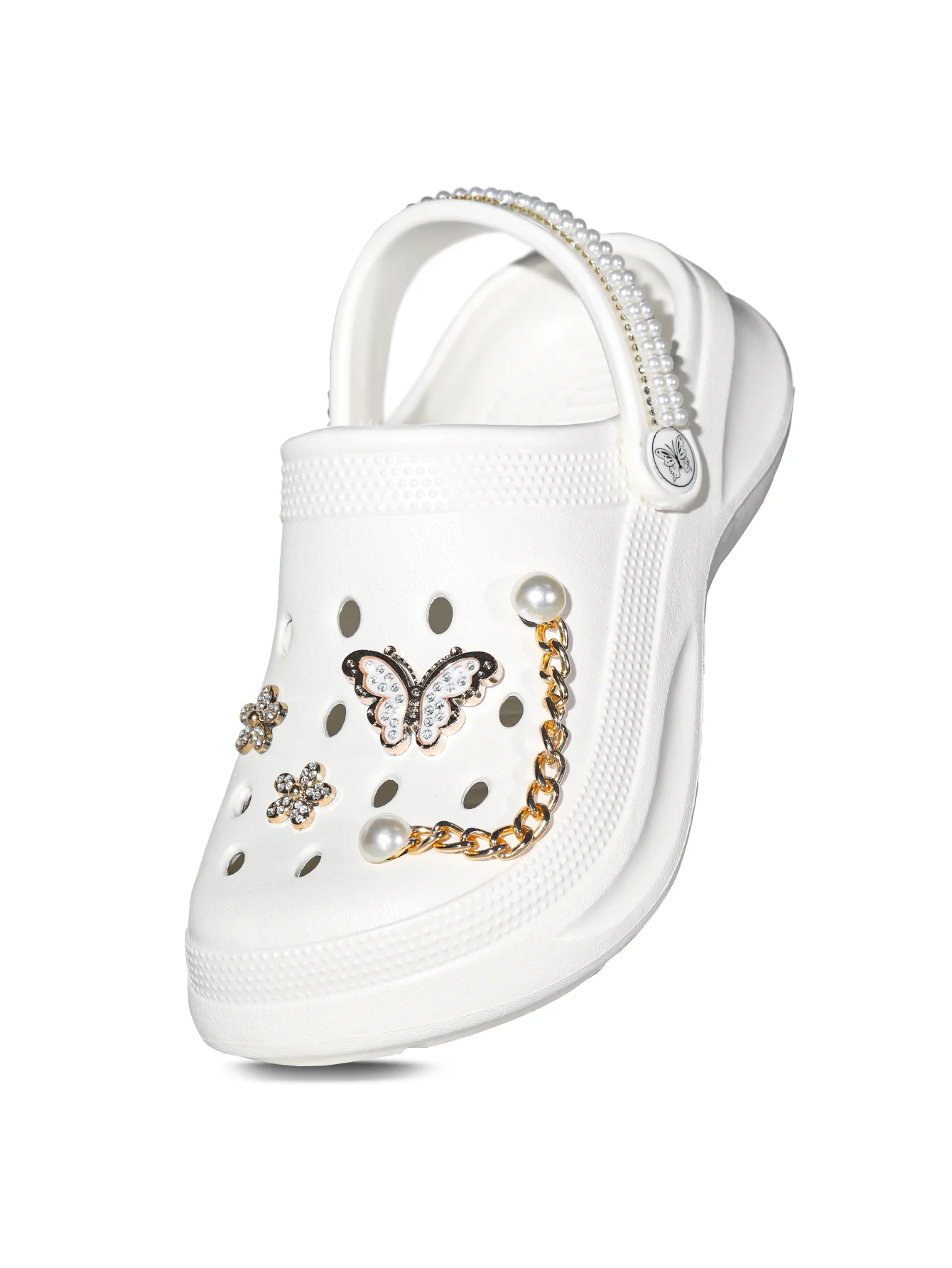 Kinder Slip-On Clogs und Pantoletten - Atmungsaktive, Wasserdichte EVA-Gartenschuhe mit Dekorativer Kette für Strand und Alltag 168 – Detail 3