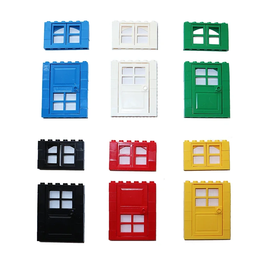 

DIY Blocks House Accessories Architecture Assemble Blocks Building Classic Bricks Doors and Windows 60623