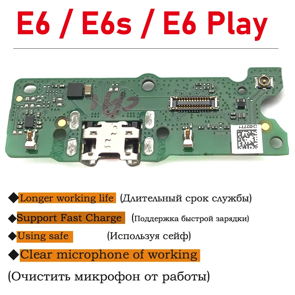 NEW Tested USB Repair Charging Port Dock Connector Microphone Board Flex Cable For Motorola Moto E6 Play / E6 / E6S / E6 Plus