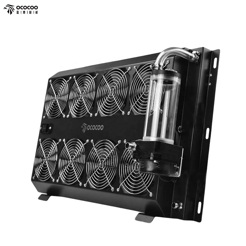 OC-BC5 Integrated Water Cooling Radiator 8 Fan Quiet Graphics Card Cooling Machine the Server Cabinet Dissipates Cooling SetHeat