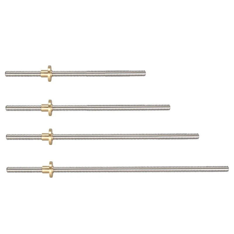 T8 Trapezoidal Lead Screw 2mm Pitch Threaded Rod for 3D Printer Z-Axis Linear Motion Parts with Stepper Motor Support