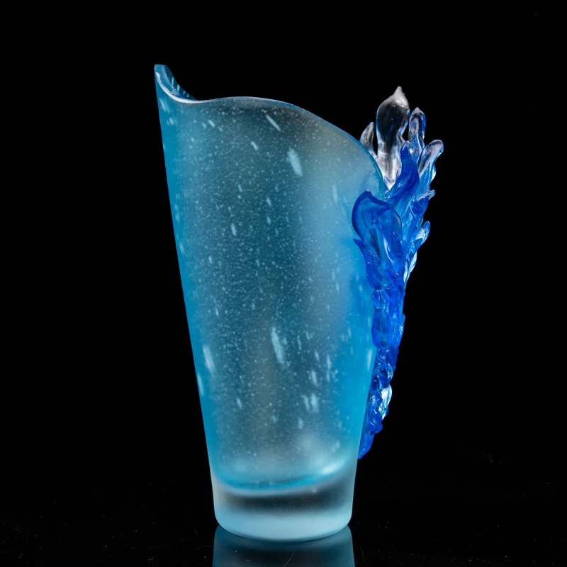 %W# Customized Handmade Glass Vase High-end Art Flower Crystal Vase, Holiday Gift Vase