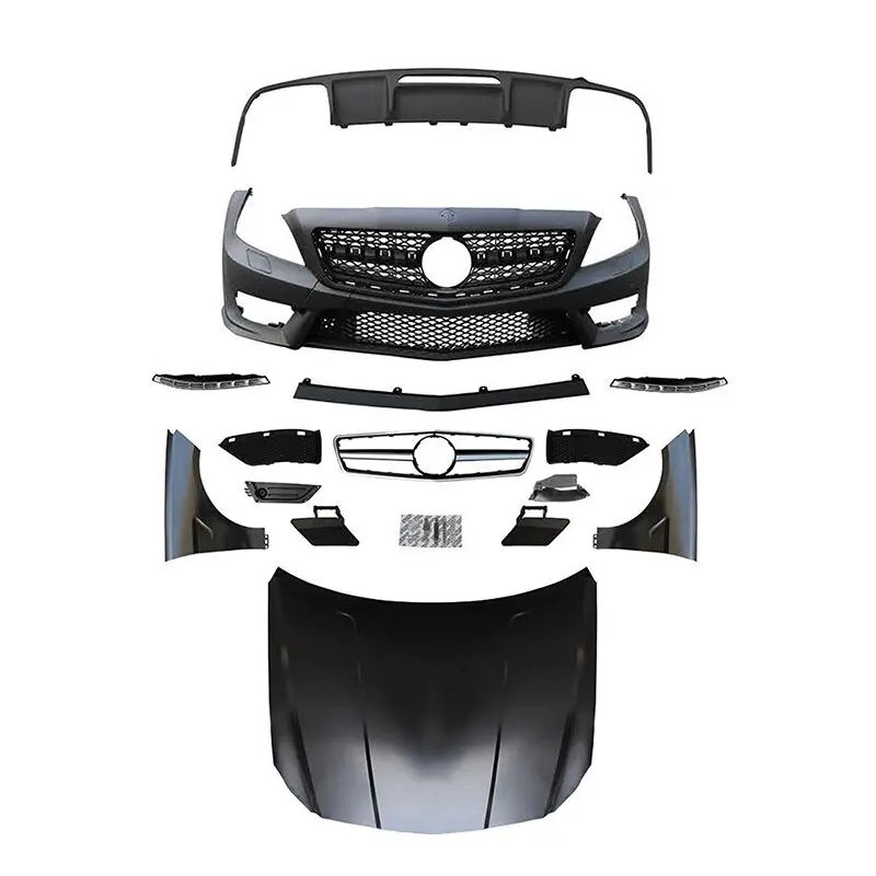 

12-21 models W218W257 Mercedes Benz CLS300350 modified with 63AMG front and rear bumper large surround front lip
