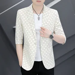 178 Summer casual suit jacket thin three-quarter sleeve suit