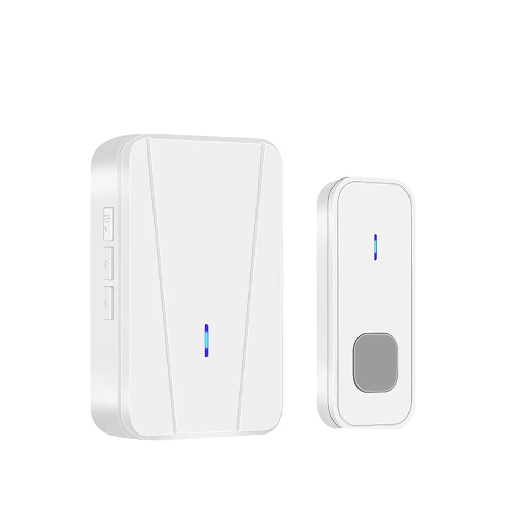 

Household Wireless Music Doorbell Electronic with 55 Tune Song Business Welcome Anti-Theft Device with (White)