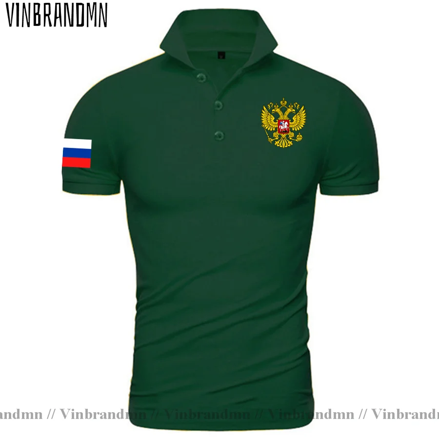 Ru Wapenschild Poloshirt Russia Eagle Voetbal Voetbal Custom Familie Party Pride Shirt Russische Imperium Dubbele Adelaars Poloshirts