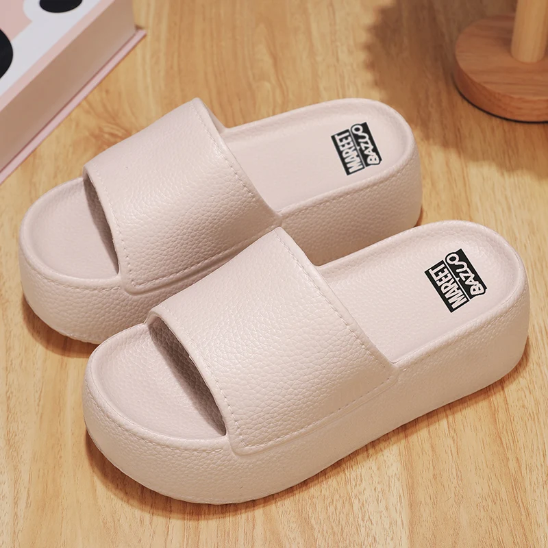 Zapatillas de plataforma para mujer, zapatos de tacón alto cómodos para exteriores, sandalias de refuerzo para playa, chanclas de verano, 35-40