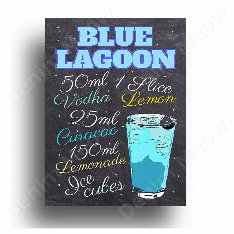 Bamboe Cocktail Plaque, Vintage Tin Sign, Vesper Martini, Metalen Sign, Aperol Spritz, Muur Decor, Bar, Man Cave, Club Decoratie