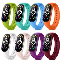 Strap For Xiaomi Mi Band 5 4 3 6 7 nfc Silicone Wristband Bracelet Replacement For Xiaomi Band 4 5 6 7 nfc Color Sport Strap