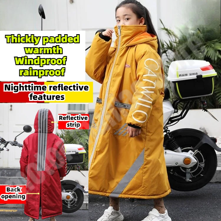 

Electric Motorcycle Child Windshield Quilts Winter Windshield Cover Fleece-Lined Thickened Windbreaker Cubre Piernas Moto
