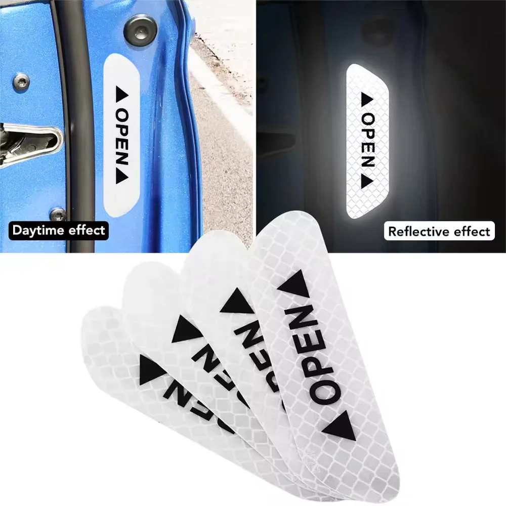 

Car Door Safety Reflective Warning Sticker For Peugeot 206 207 208 301 307 308 408 508 2008 3008 4008 5008 Auto Accessory