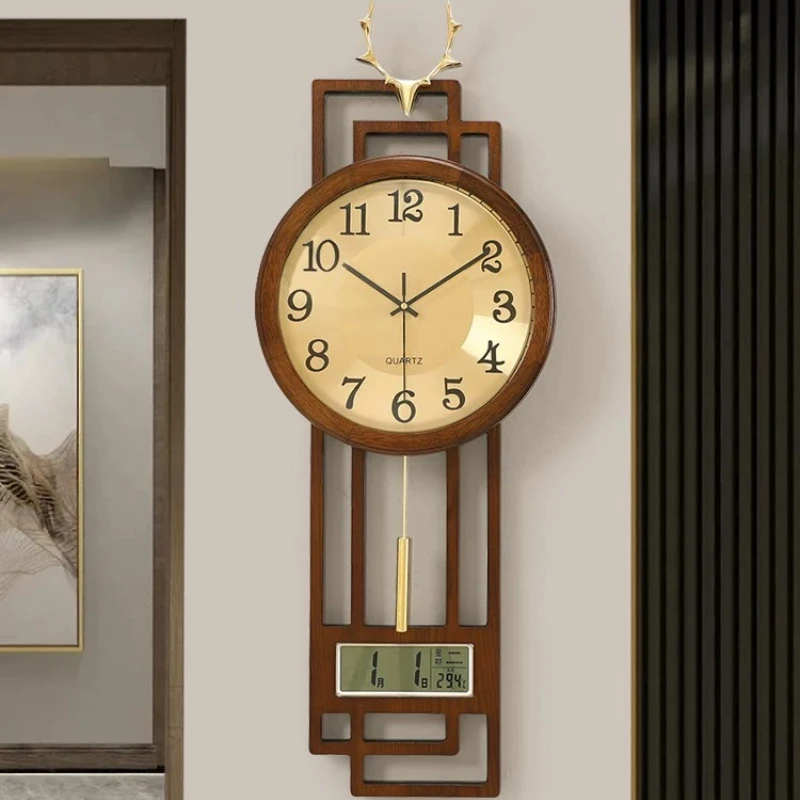 Creative Design Wall Clocks Chinese Style Fashion Luxury Living Room Wall Watch Minimalist Aesthetic Reloj Pared Home Decor