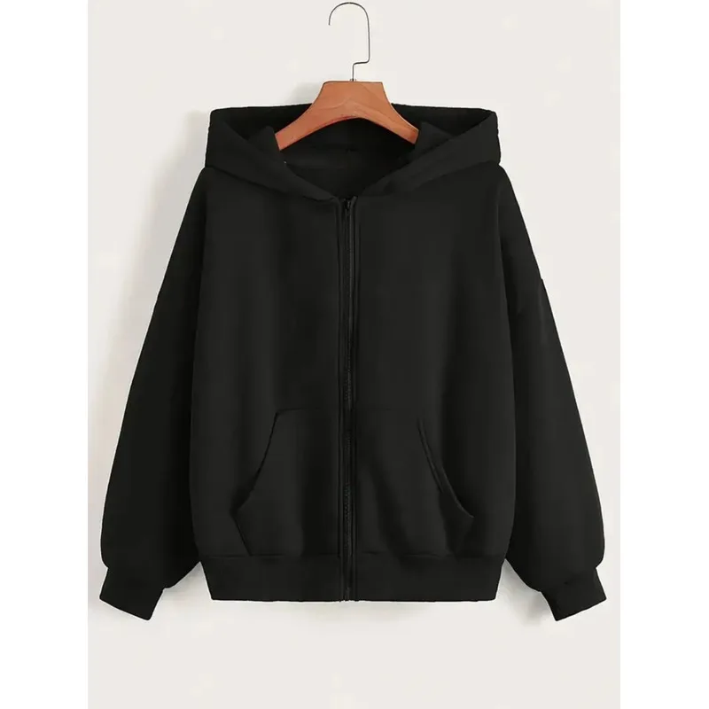 Women'S Cozy Fleece-Lined Hoodie with Cartoon Unicorn & 