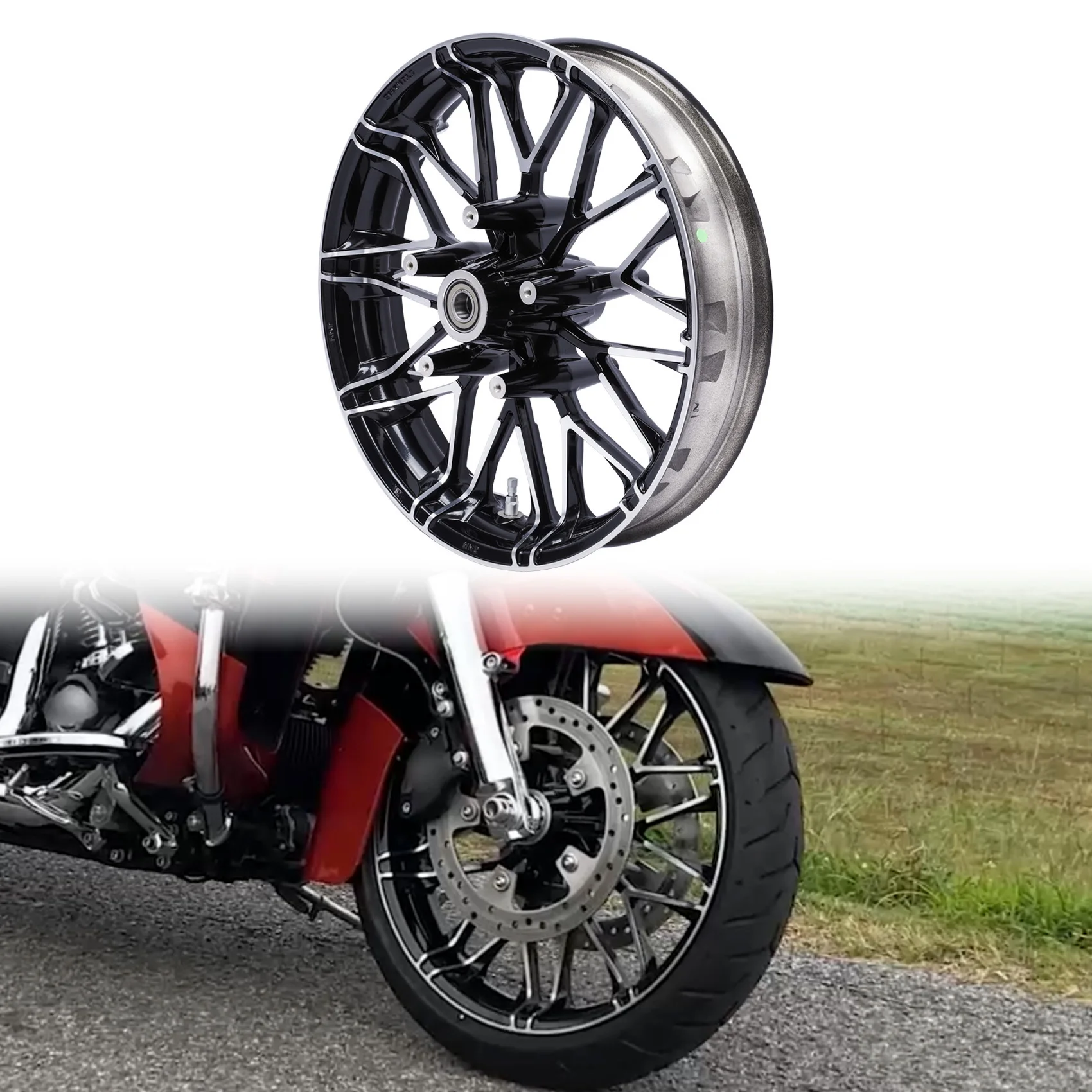 

21 "X3.5" 19 "X3.5" передний обод заднего колеса 18 "X5.5" для мотоцикла Harley Touring Electra Street Road Glide 2009-2024 ABS