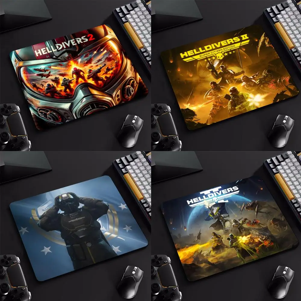 

Hot gamers H-Helldivers 2 Mouse Pad Cartoon rubber Small mouse pad desktop computer office keyboard e-sports ROGs game mouse pad