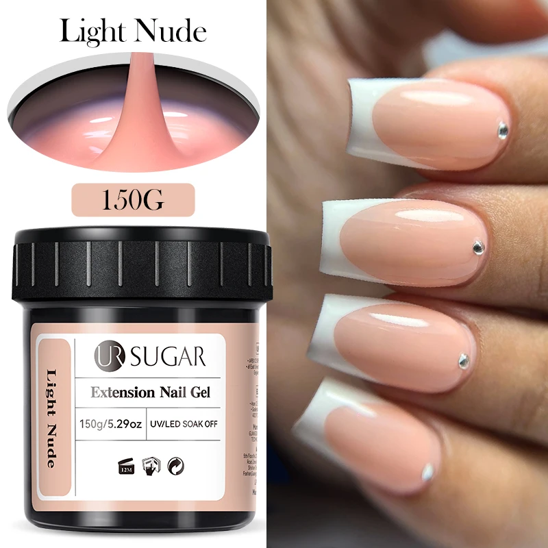 UR SUGAR 150g Quick Extension Nagelgel Vernish Semi Permanent Acryl Pink Clear Nude Gel Nagellack UV Baugel