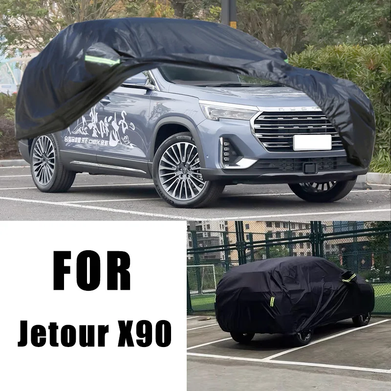 

Всепогодные автомобильные чехлы для Jetour X90, 6-в-1, водонепроницаемые, пылезащитные, УФ-защитные, снежные, устойчивые к царапинам, защита