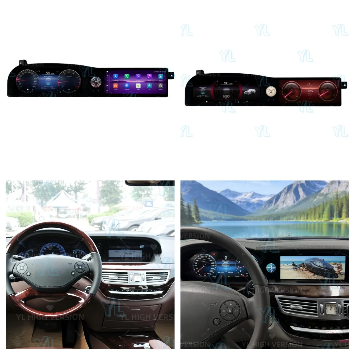 

Обновленный экран Android 13 для Mercedes-Benz S W221 2006-2013, автомобильная магнитола с навигацией GPS, медиаплеер, головное устройство с Bluetooth 5.0