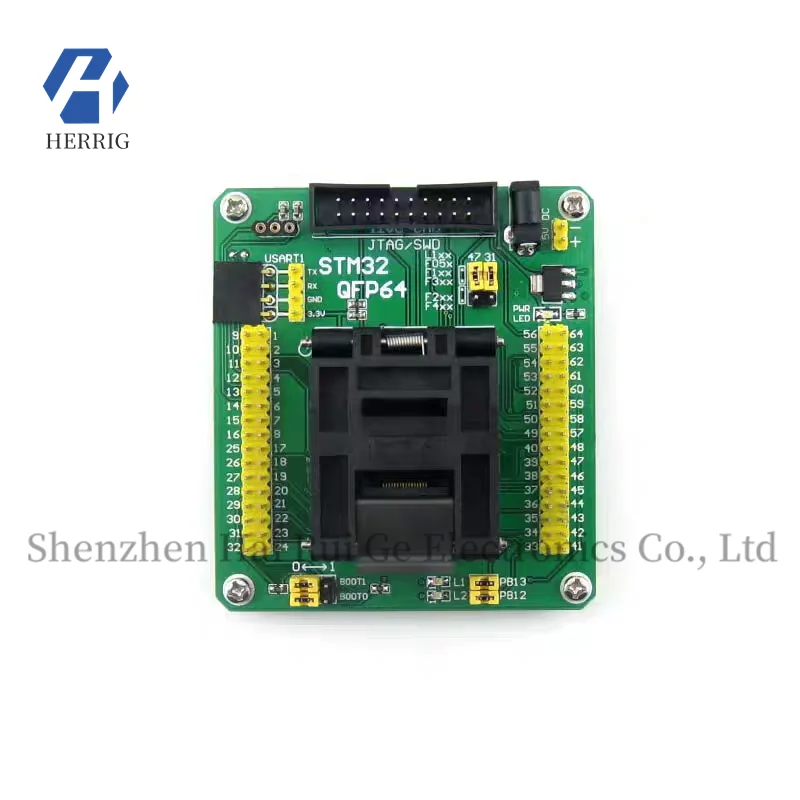 مقبس برمجة الثلج الصغير، مقبس الاختبار، مقبس الحرق، مقبس المحول، مقبس التحويل لـ STM32F، STM32L QFP64 #1