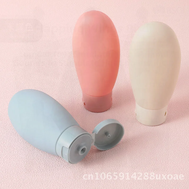 

Portable 60ml PE Travel Sub-Bottling Suit Flip Top Squeeze Lotion Bottle Flocking - Japanese Style Repackaged Storage