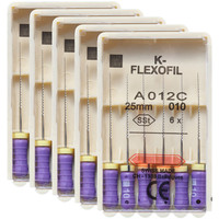 5 Packs 21/25/31mm Dental K-FLEXOFILE Flexibility Endo Root Canal K Files SSt Hand Use Dentistry Endodontic Lab Instruments