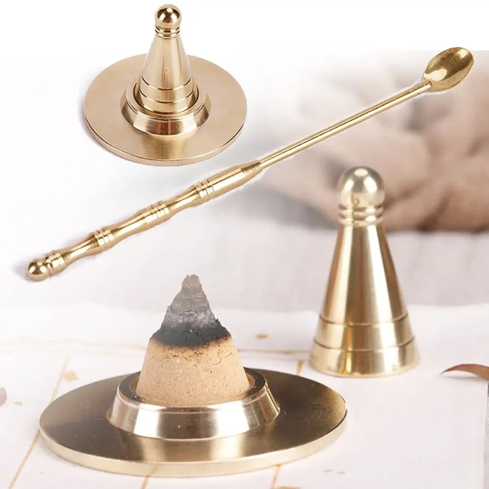Pure Copper Incense Burner Chinese Ancient Style DIY Incense Cones Retro Brass Censer Incense Tools Moulds