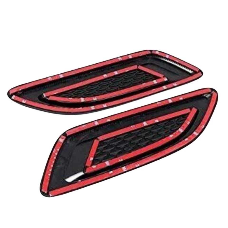 1 Pair Gloss Black Dummy Hood Vent Slat Air Wing Trim For Range Rover EVOQUE 2011-2018 Decoration Sticker