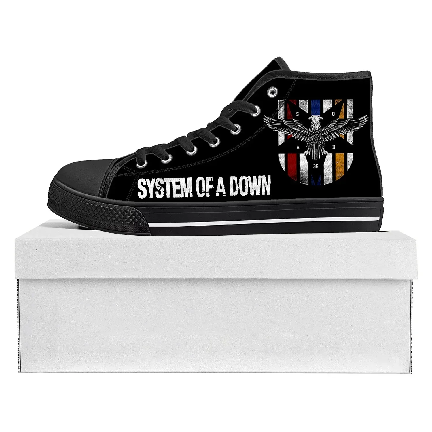 

Кроссовки System of a Down High Top высокого качества для мужчин, женщин и подростков, холщовые, на заказ, парные, индивидуального пошива