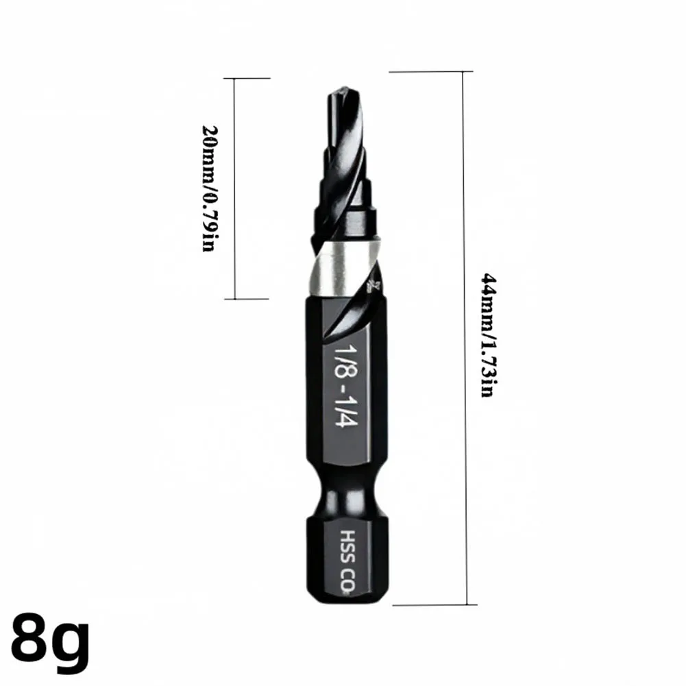 Engineered Step Drill Bits with Engraved Size Markings for Clear Visibility During Operation on Various Material Types
