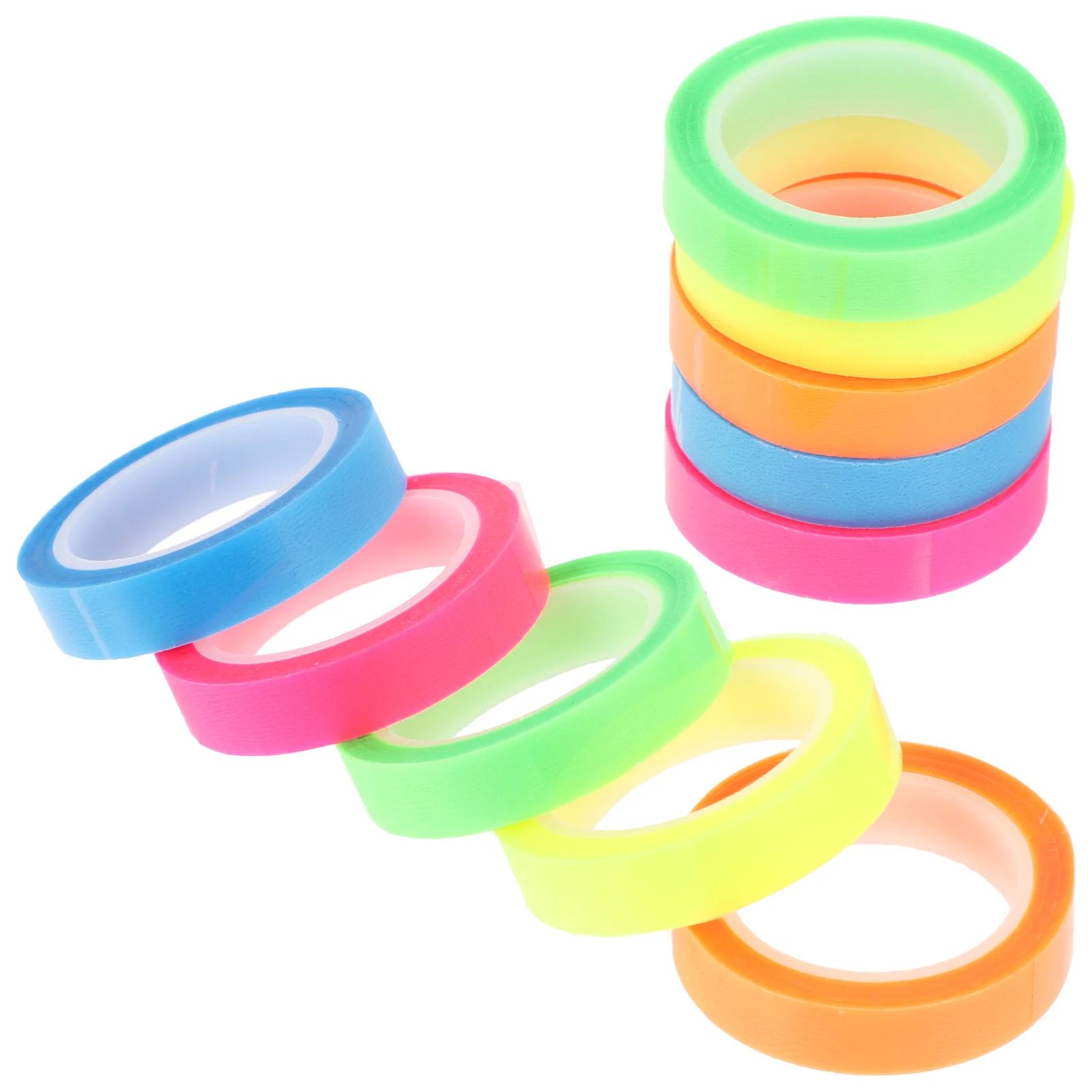 

10pcs 10 Rolls Waterproof Sticky Tape Highlighter Reading Strips Pet Office Tabs Bookmarks Annotating Books Long Tapes Sentence