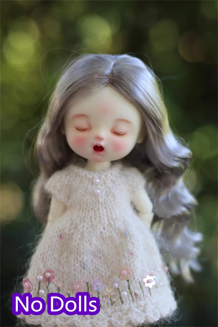 

Парик для куклы BJD, элегантный, 1/8 для девочек, золотисто-серый, черный, мягкий, молочный, шелк, волнистые, длинные вьющиеся волосы, повседневные игрушки, подарки, аксессуары для кукол BJD