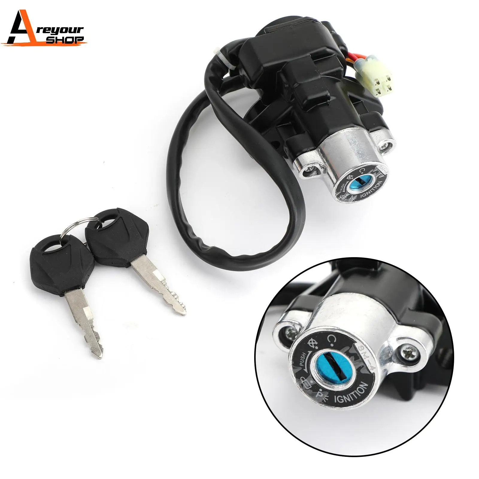 

Areyourshop for Suzuki GSXR1000/Z SV650 A/SF/S SFV650 SF SV1000/S 2003-2015 Ignition Switch Lock & Keys Motorcycle Parts